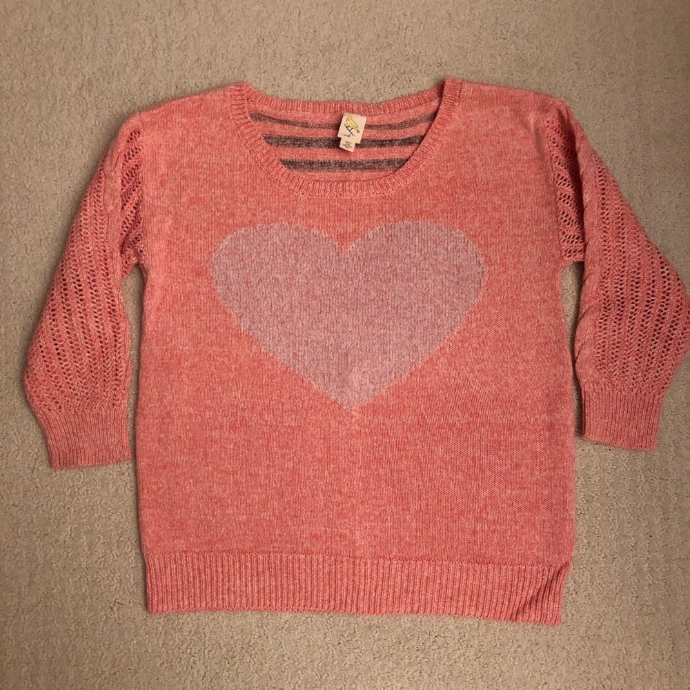 NWT Anthro Intarsia Heart Sweater
